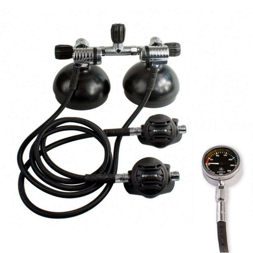 TEK3 SET + PRESSURE GAUGE - Dive Regulator TEK3 SET + PRESSURE GAUGE - Dive Regulator